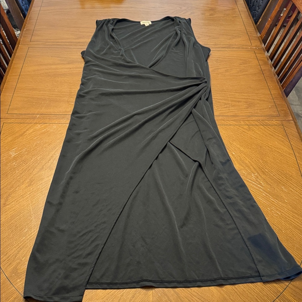 NORDSTROM Open Edit Surplus Sleeveless Ruched Knit Side Slit Midi Dress XXL NWOT